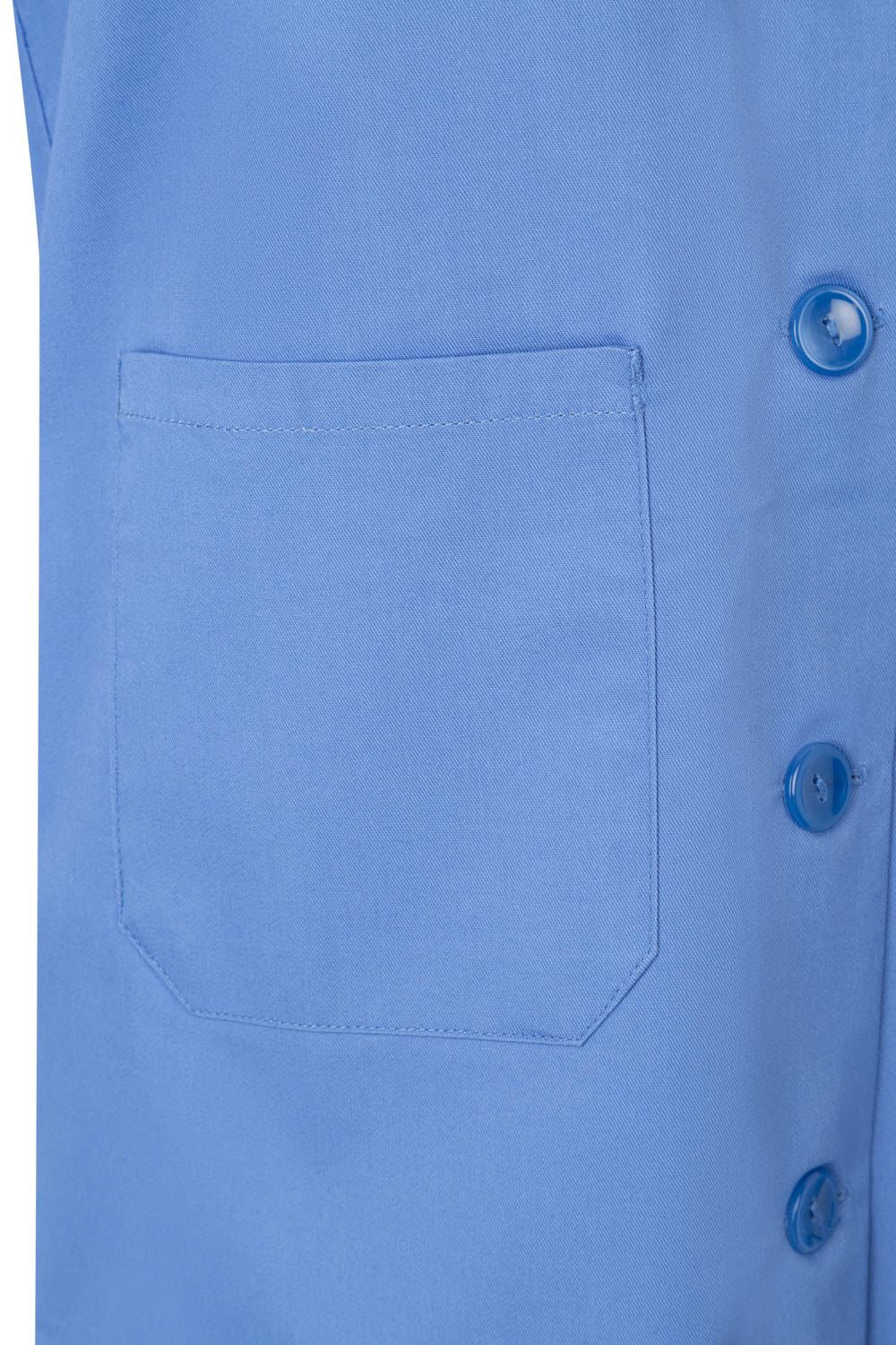 Halat lung tercot 175g maneca scurta nasturi dama bleu V907