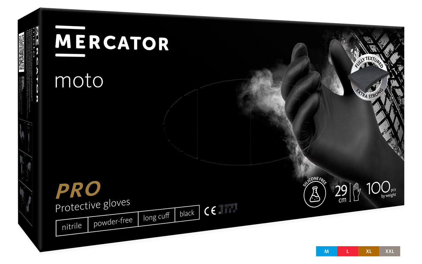 Manusi nitril mecanic auto negre 12g Moto 50buc