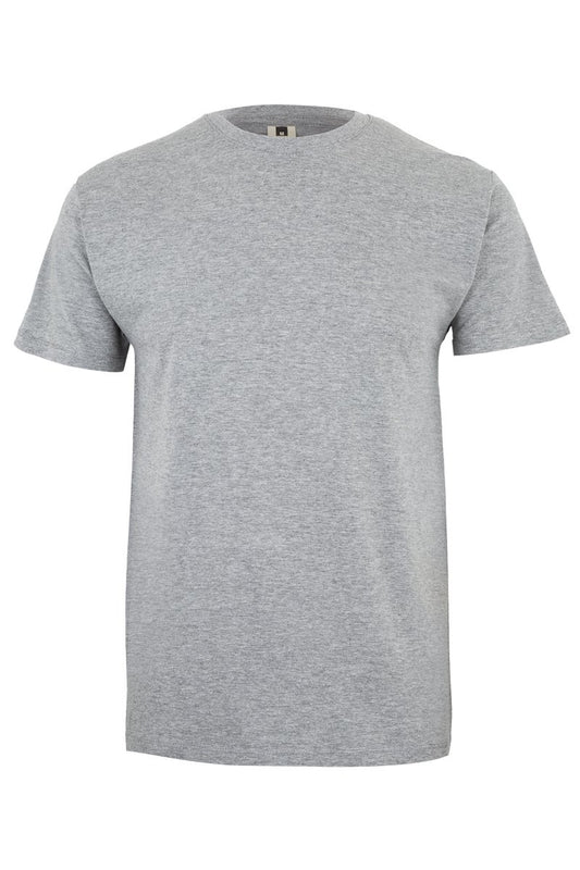 Tricou jersey tubular simplu 155g maneca scurta gri heather Melbourne