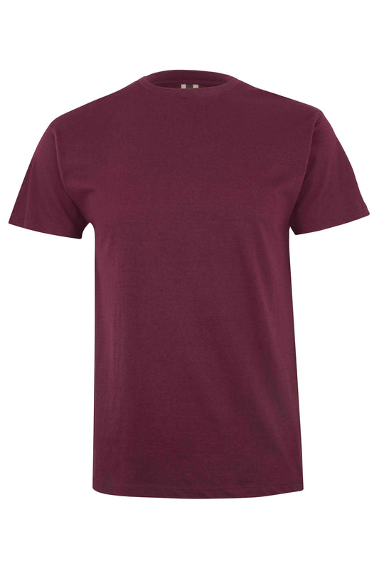 Tricou jersey tubular simplu 155g maneca scurta visiniu Melbourne