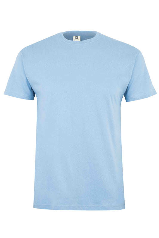 Tricou jersey tubular simplu 155g maneca scurta albastru celest Melbourne