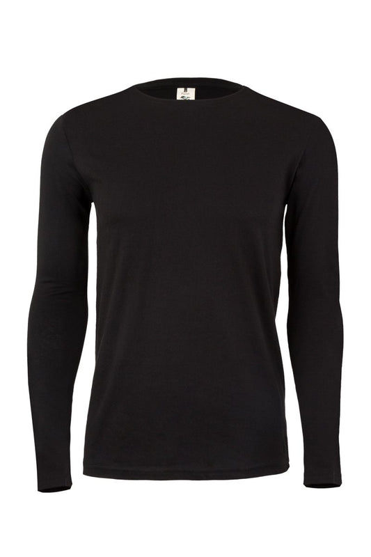 Tricou jersey tubular simplu 155g maneca lunga negru Paradise
