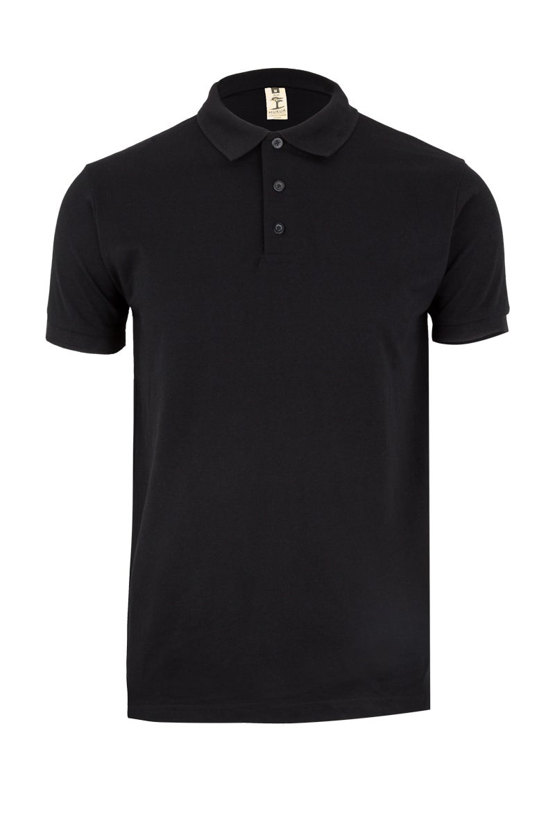 Tricou polo bumbac/poliester 210g maneca scurta negru Gibson