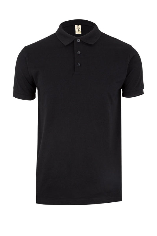 Tricou polo bumbac/poliester 210g maneca scurta negru Gibson