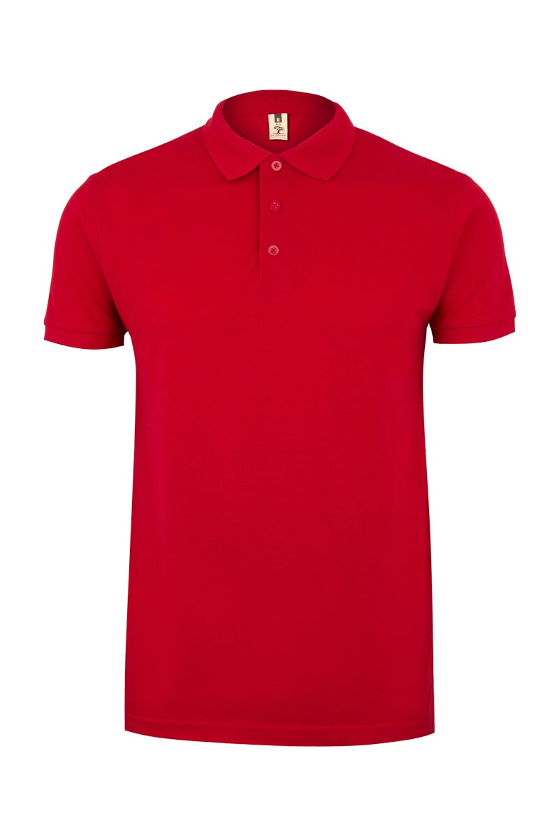 Tricou polo bumbac/poliester 210g maneca scurta rosu Gibson
