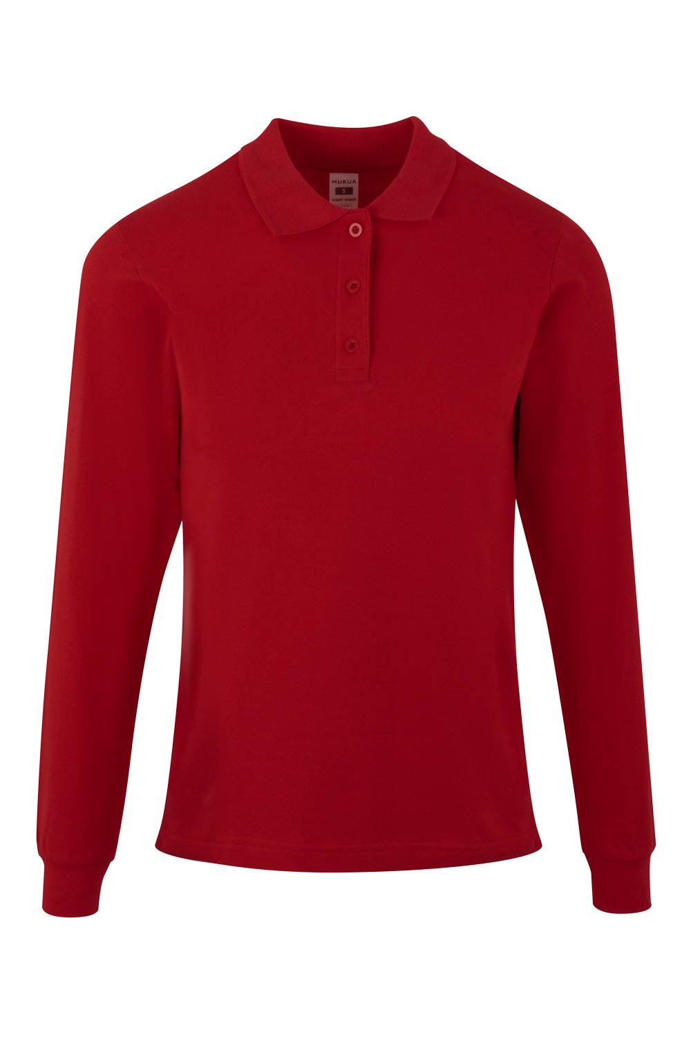 Tricou polo bumbac 200g dama maneca lunga rosu Hobart Woman
