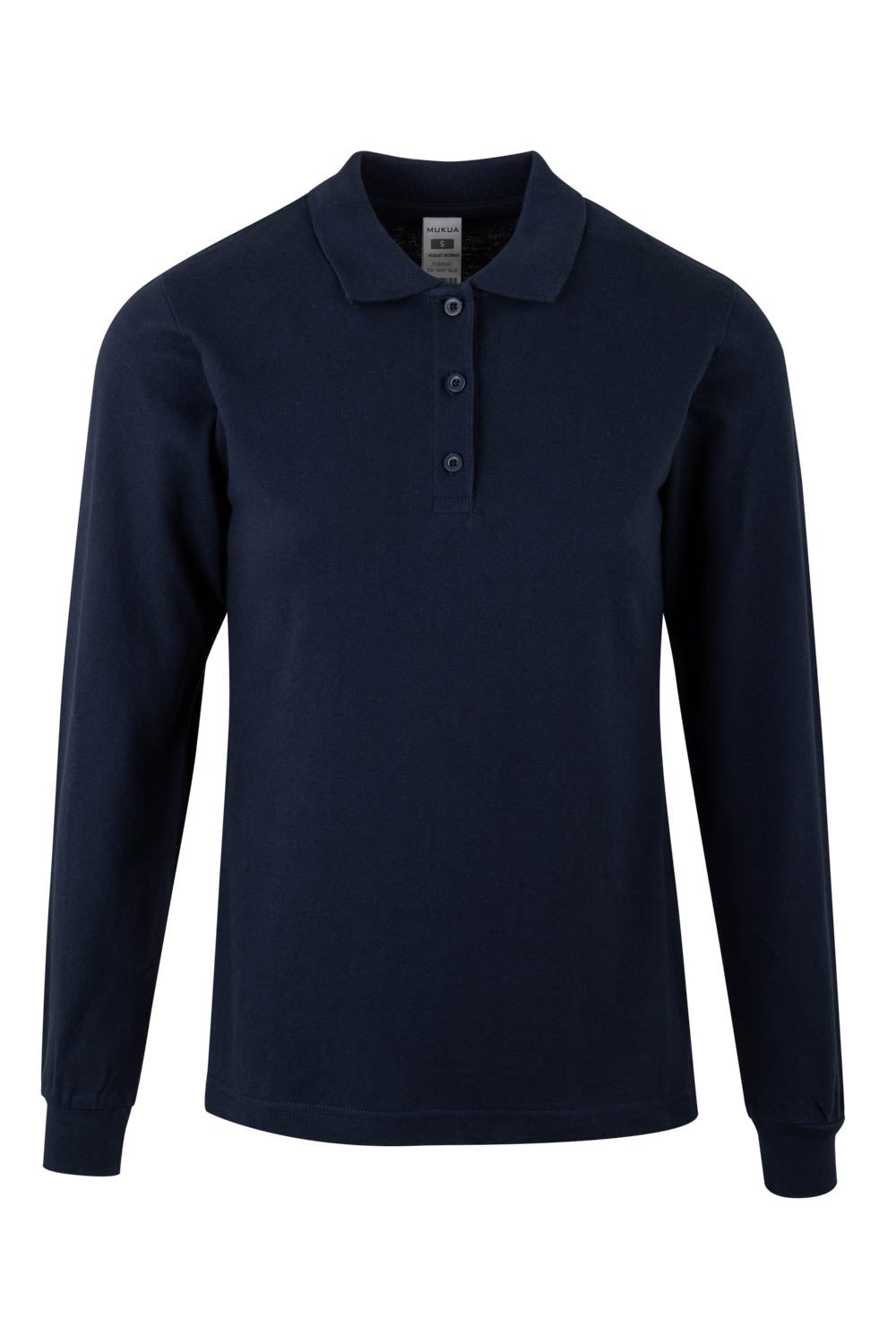 Tricou polo bumbac 200g dama maneca lunga bleumarin Hobart Woman
