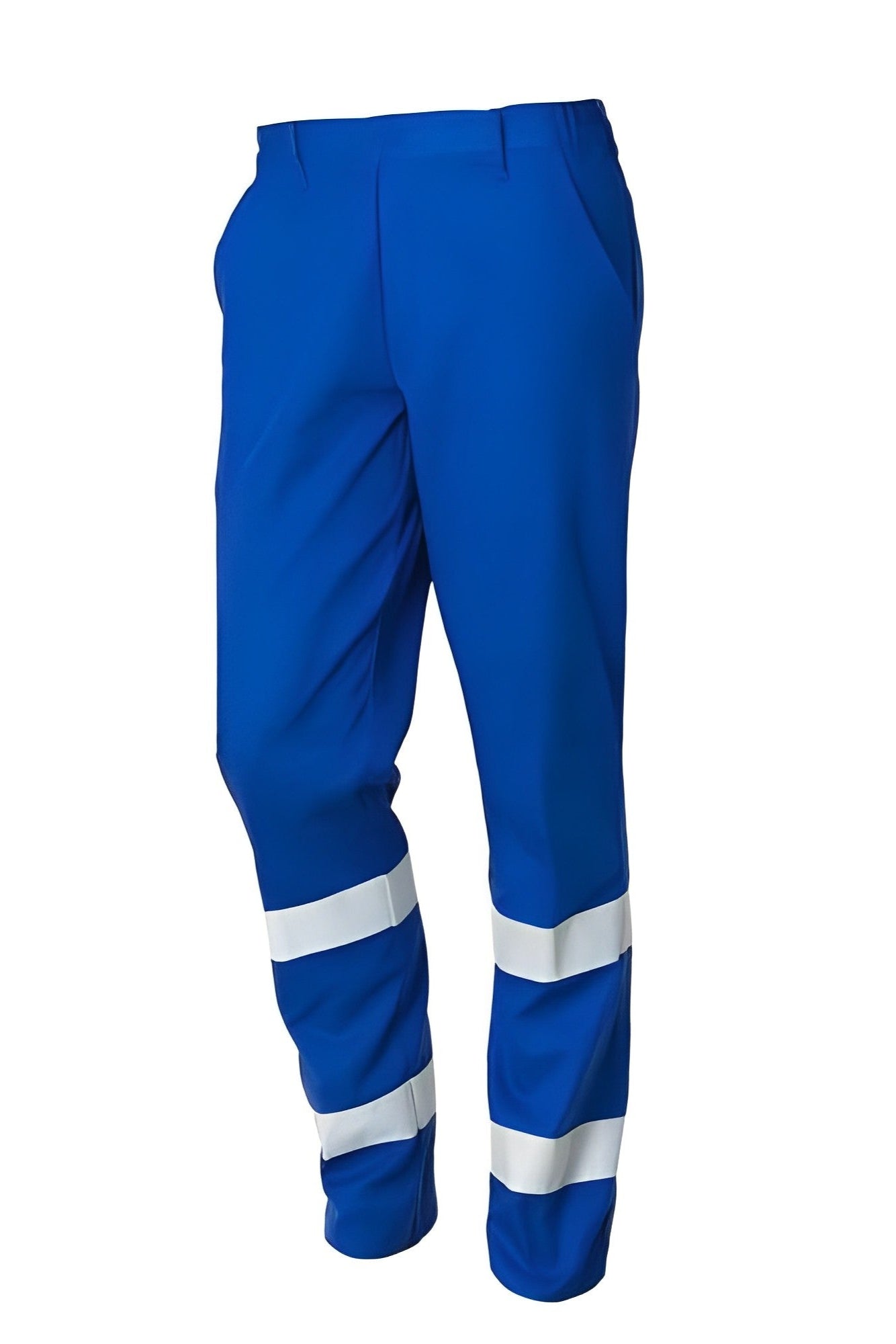 Pantaloni albastri din bumbac reflectorizanti Road