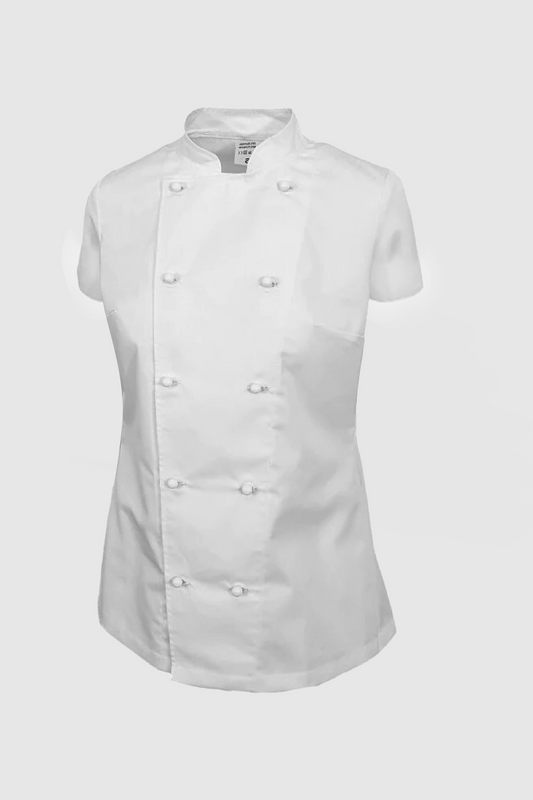 Tunica bucatar alba dama maneca scurta poplin 165g Alma