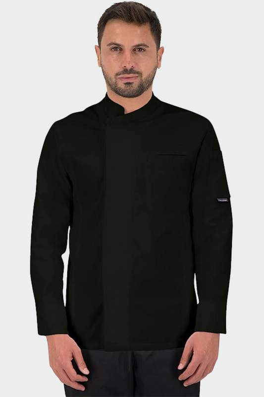 Tunica bucatar bumbac 200g neagra maneca lunga unisex Koto LS