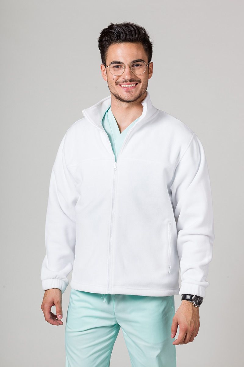 Jacheta fleece barbat alba Jacket 501