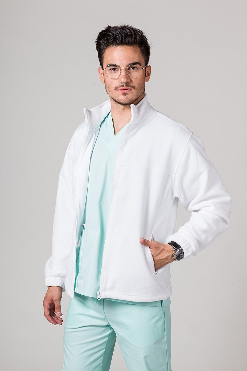 Jacheta fleece barbat alba Jacket 501
