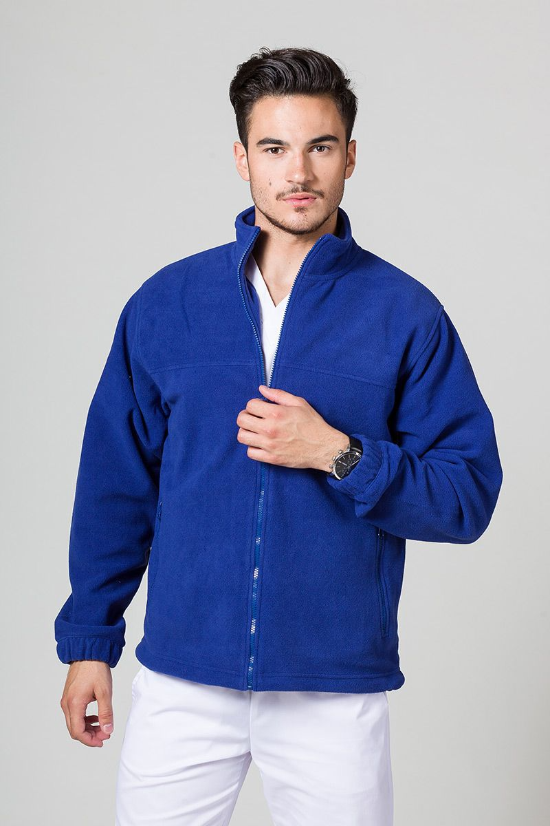 Jacheta fleece barbat albastra