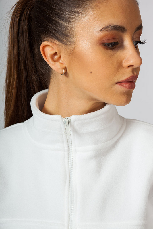 Jacheta fleece dama alba Jacket 504