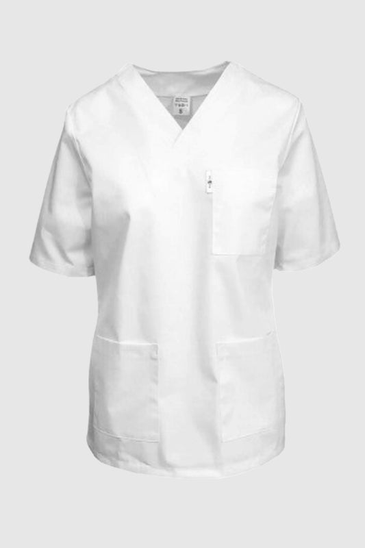 Bluza de lucru alba unisex tercot 195g Lucy