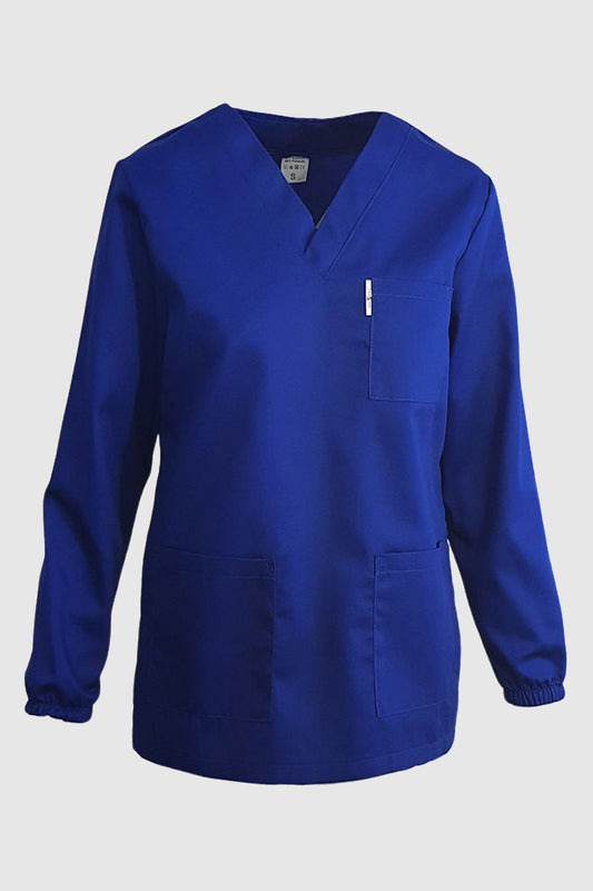 Bluza de lucru albastra unisex LS tercot 195g Lola