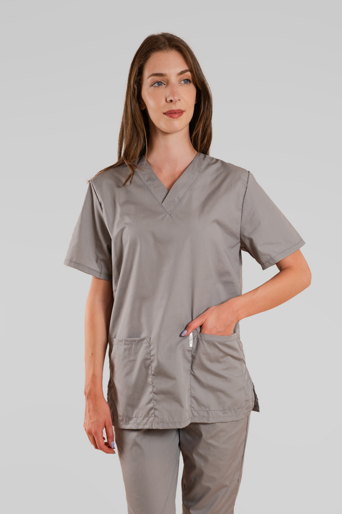 Bluza medicala gri unisex poplin 115gr Albert
