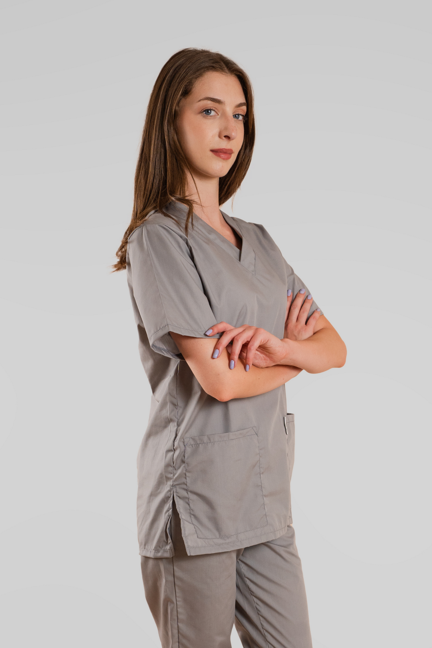 Bluza medicala gri unisex poplin 115gr Albert