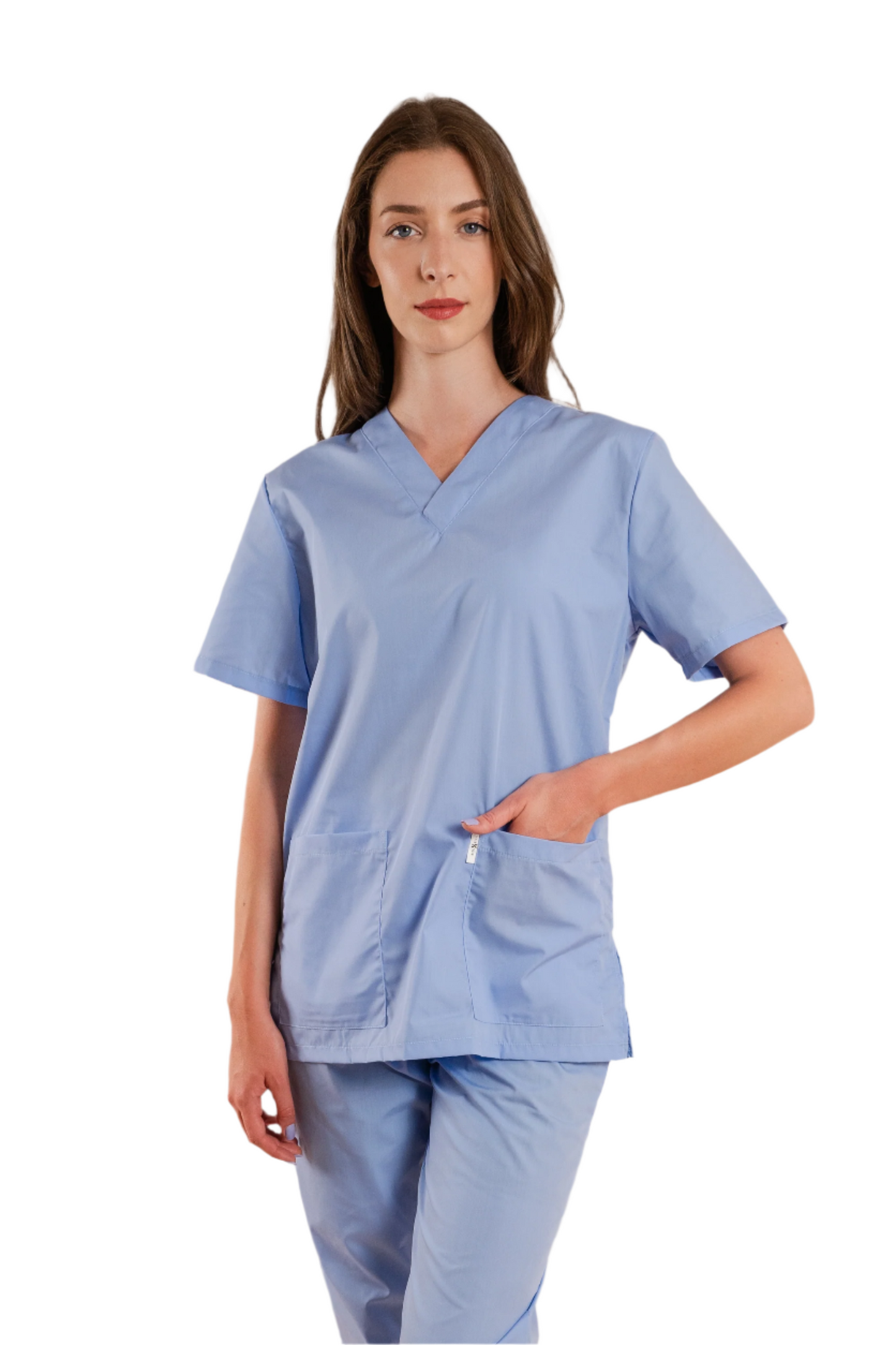 Bluza medicala bleu unisex poplin 115gr Albert