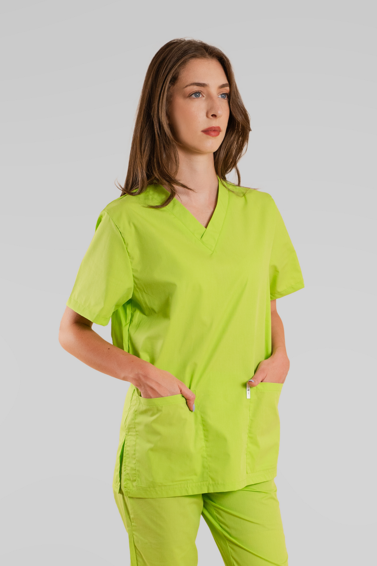 Bluza medicala verde unisex poplin 115gr Albert