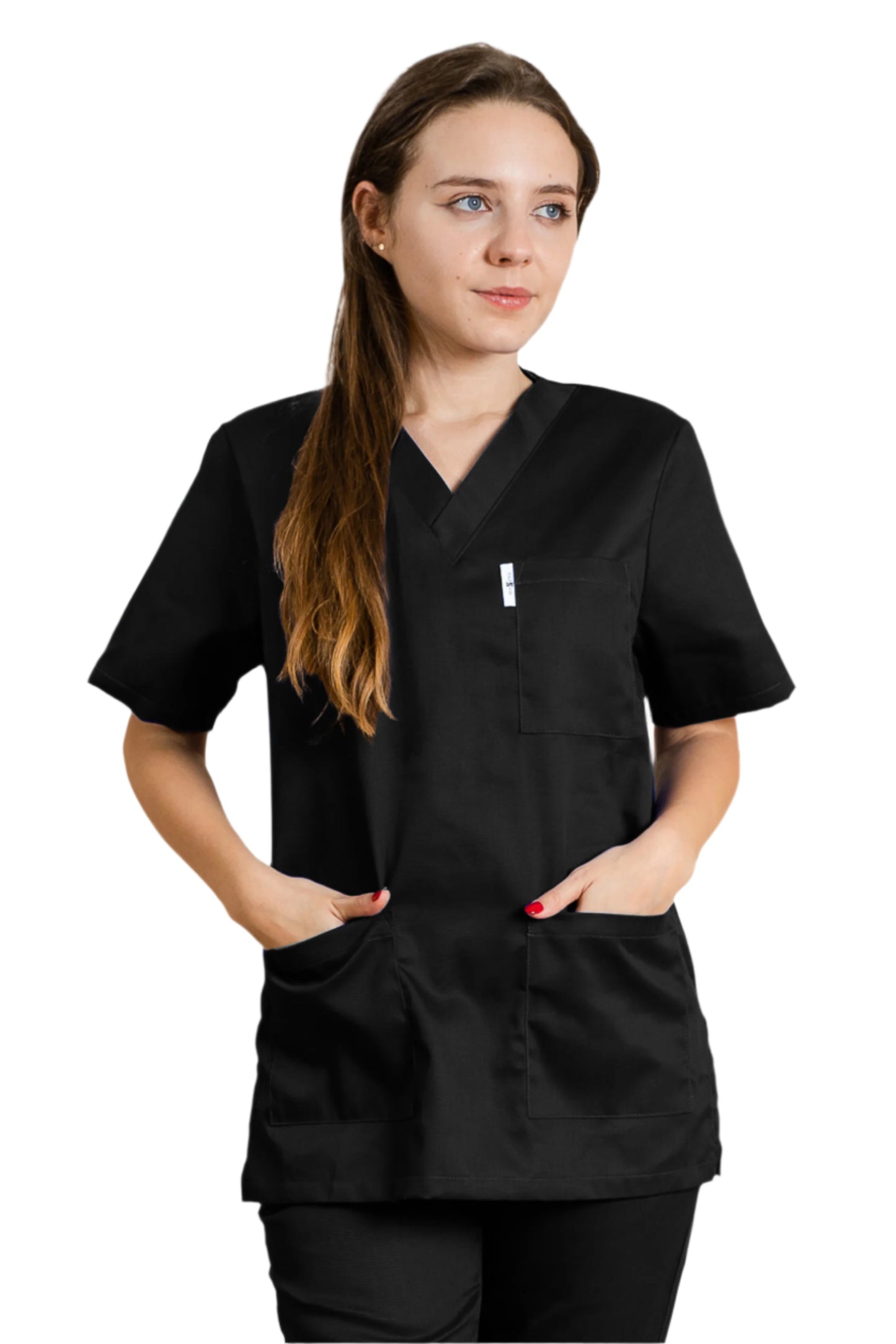 Bluza de lucru neagra unisex tercot 195g Lucy