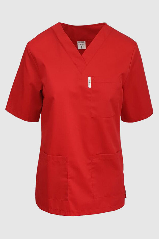 Bluza de lucru rosie unisex tercot 195g Lucy