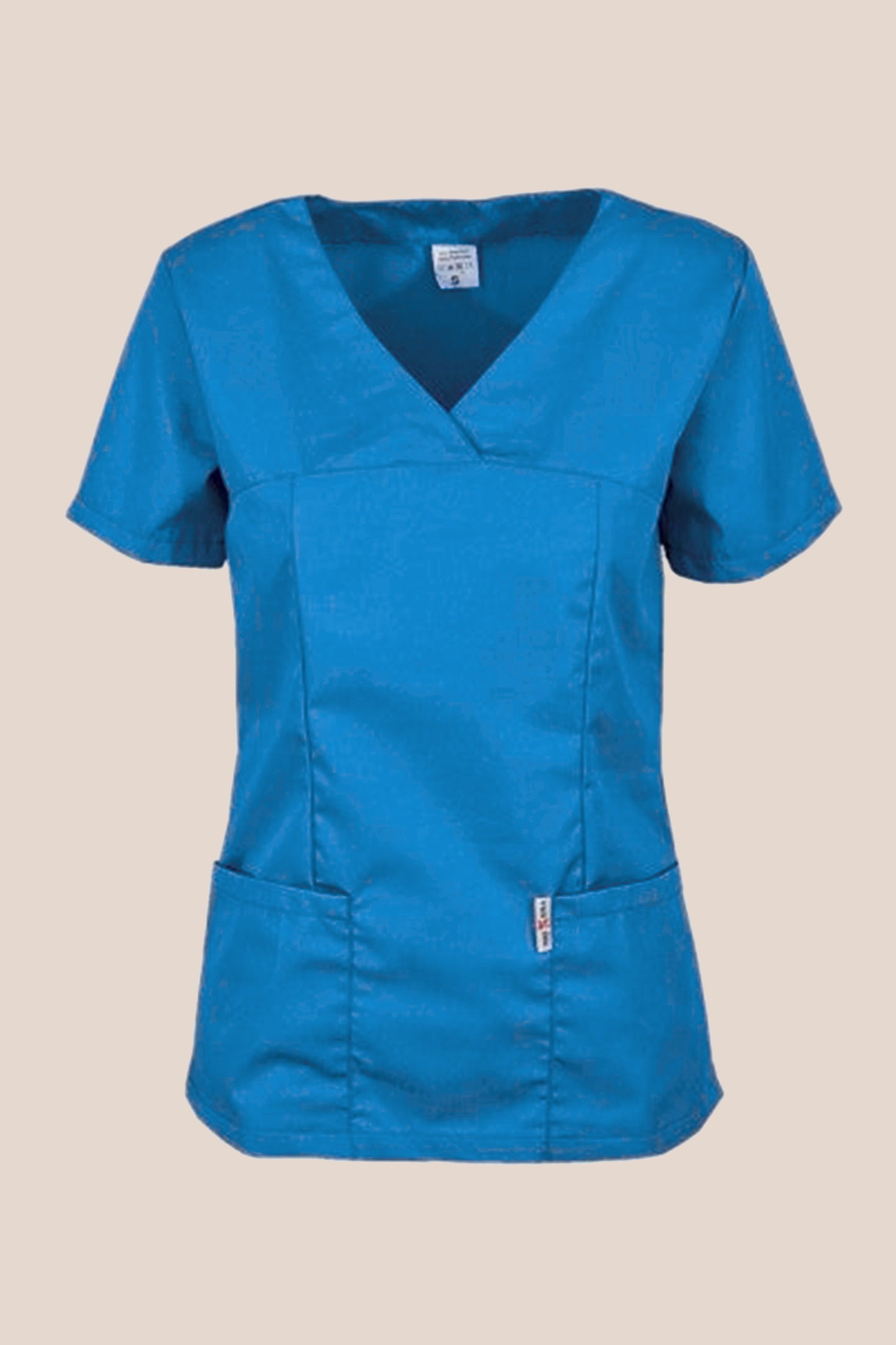 Bluza medicala albastra dama poplin 165g Ina