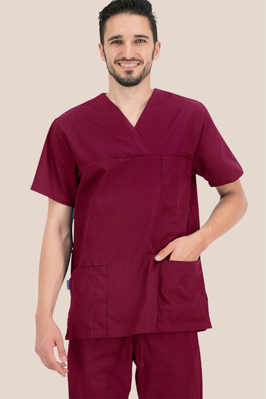 Bluza medicala tercot 160g bordeaux unisex Angel