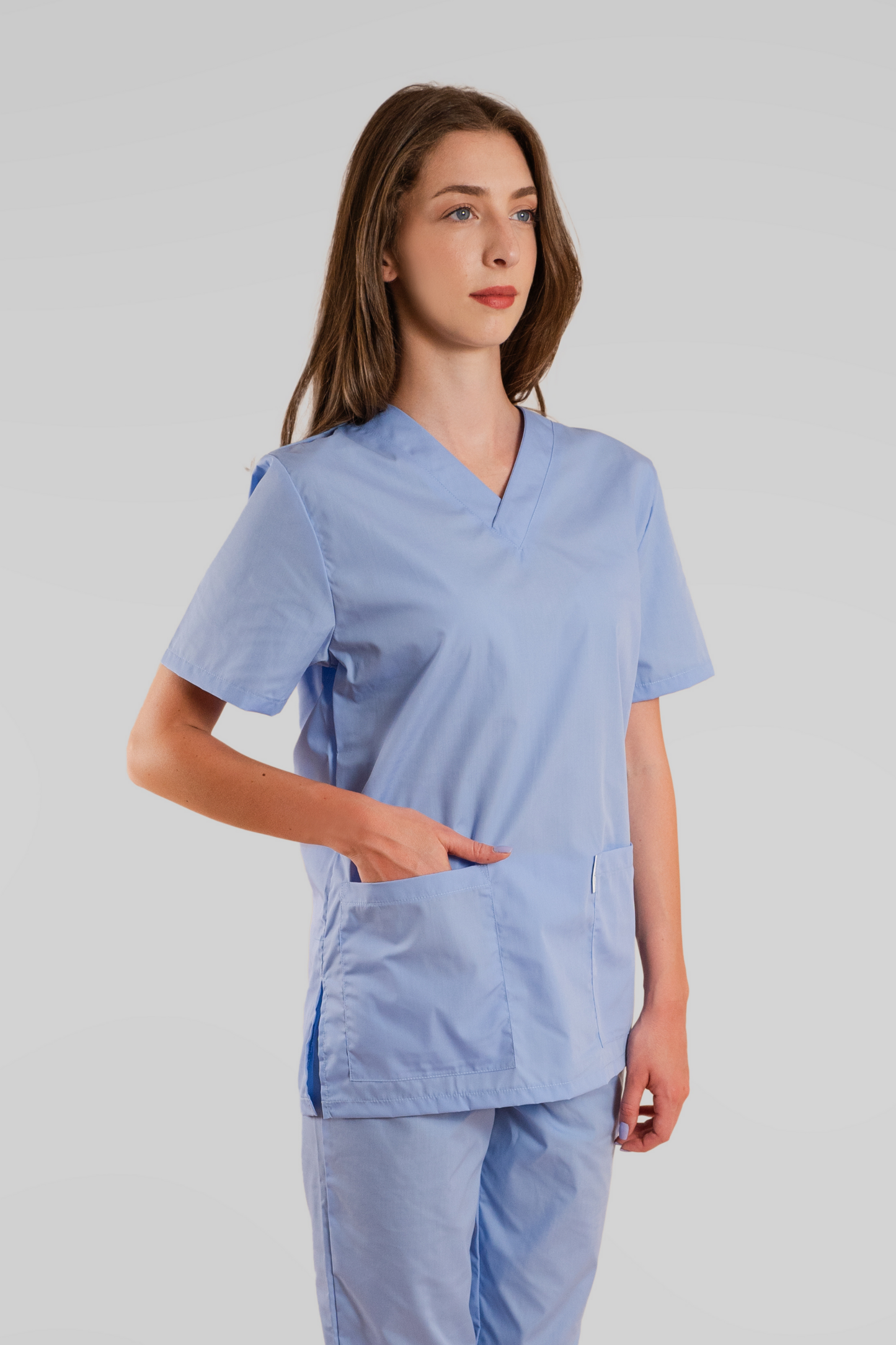 Bluza medicala bleu unisex poplin 115gr Albert