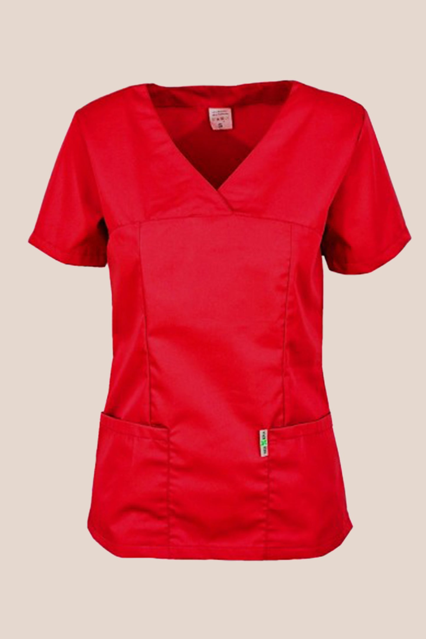 Bluza medicala rosie dama poplin 165g Ina
