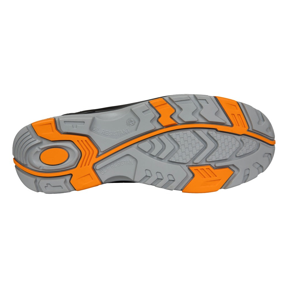 Bocanci protectie S3S/HRO/SR/FO unisex negru/portocaliu piele nubuck Nexus (29A9)