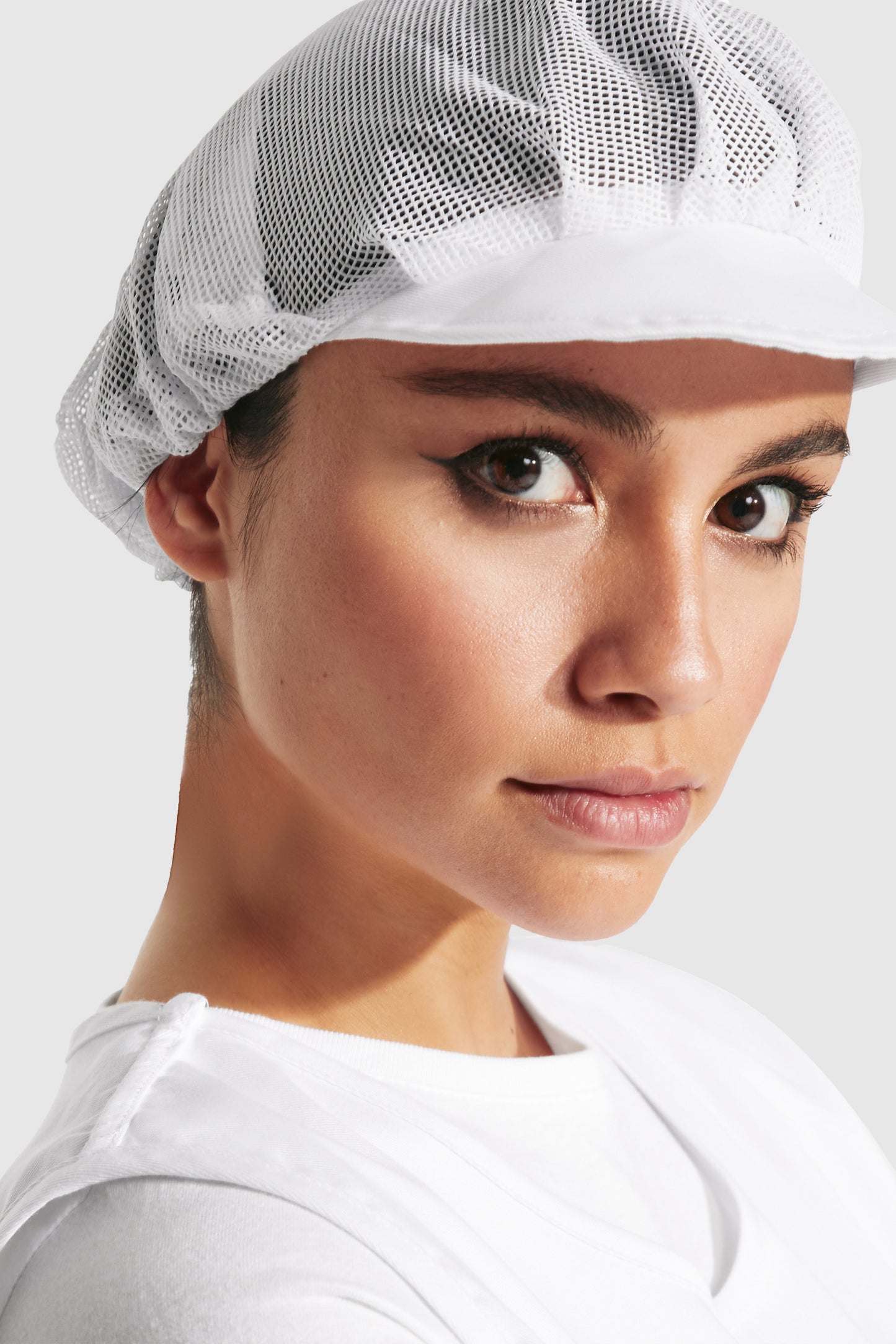 Boneta industria alimentara alba unisex poliester Atala