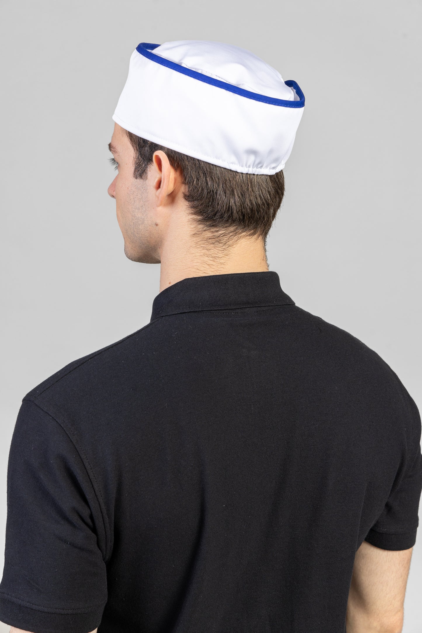 Boneta pentru industria alimentara alb/albastru tercot 195g Ken