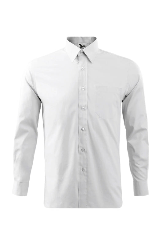 Camasa alba barbat maneca lunga bumbac 120g Style LS