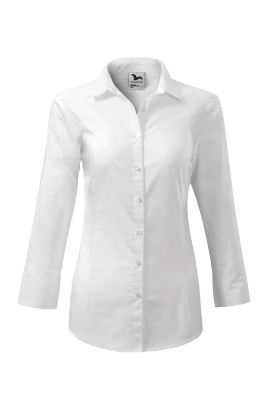 Camasa alba dama maneca lunga bumbac 125g Style