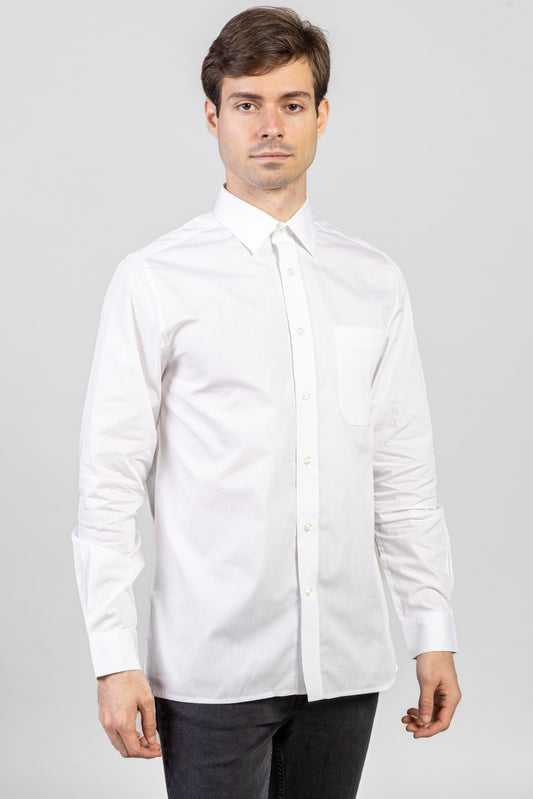 Camasa alba barbat maneca lunga bumbac 120g Style LS