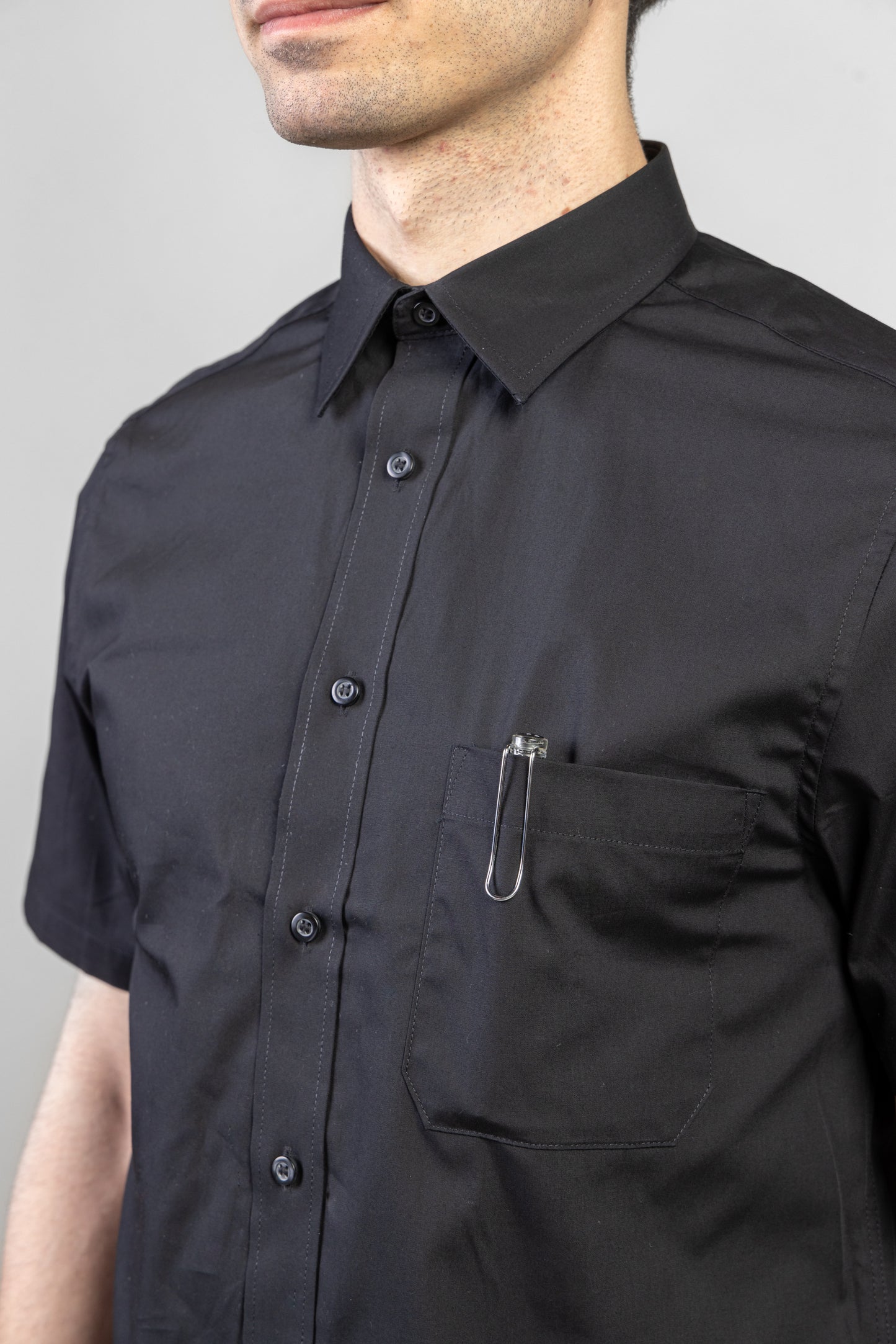 Camasa neagra barbat bumbac 120g Chic