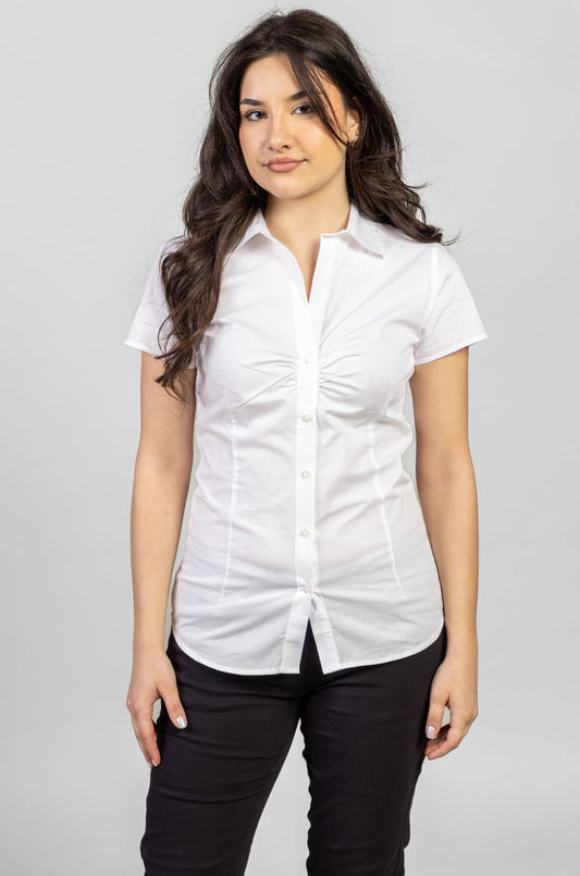 Camasa alba dama bumbac 120g Chic