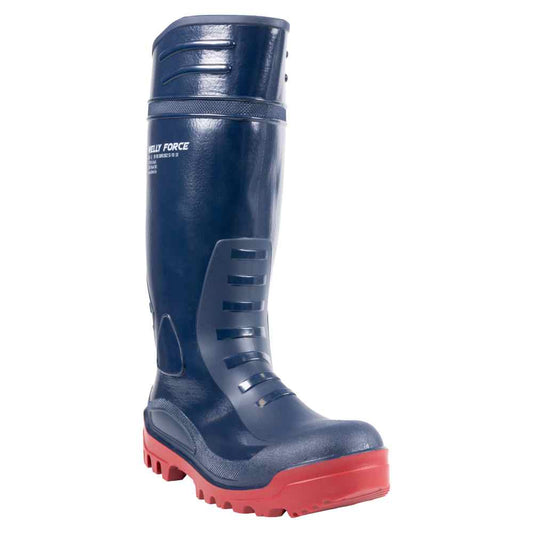 Cizme de protectie bleumarin/rosu S5 SR FO Welly Force 812 (22A9)