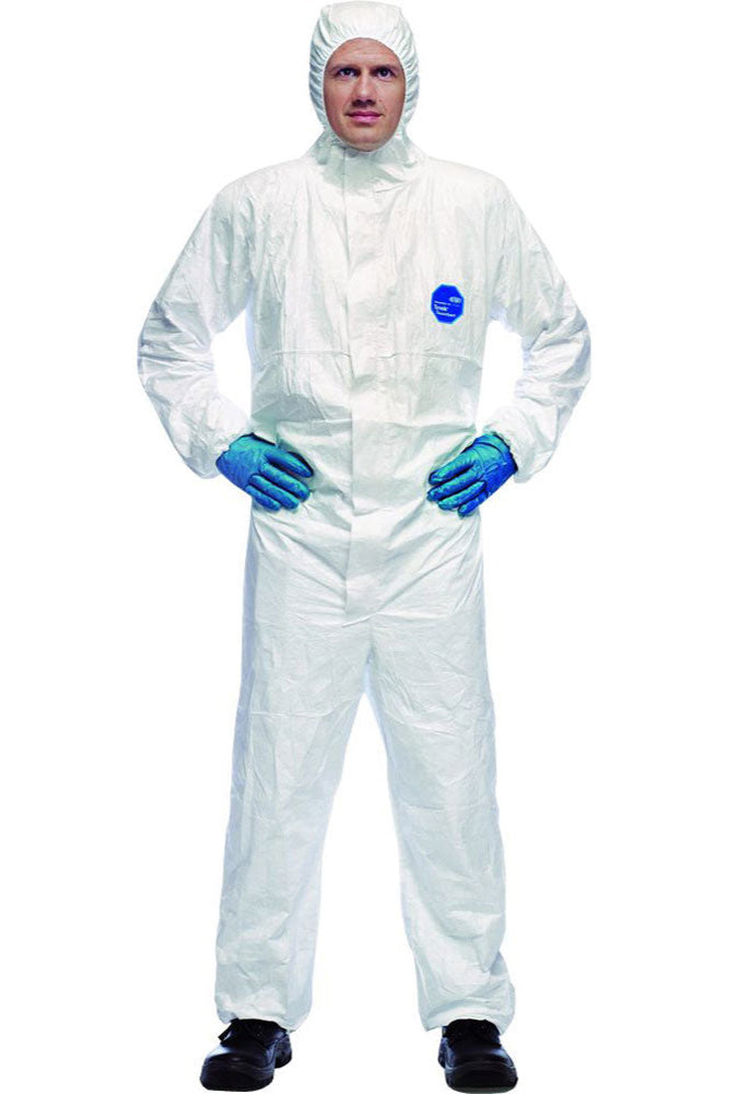 Combinezon de protectie chimica Tyvek Classic Xpert Du-pont alb (B896)