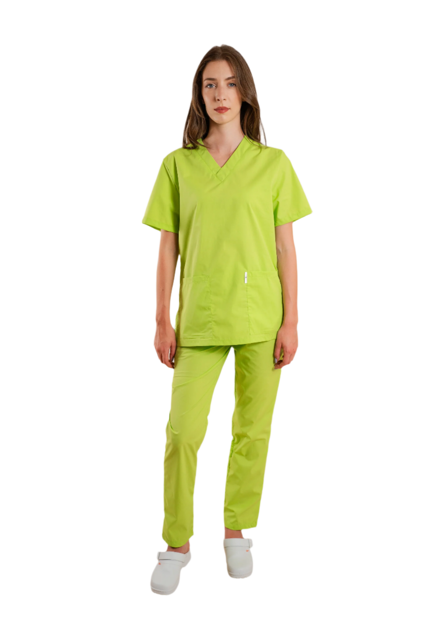 Pantaloni medicali verzi unisex poplin 115gr Albert