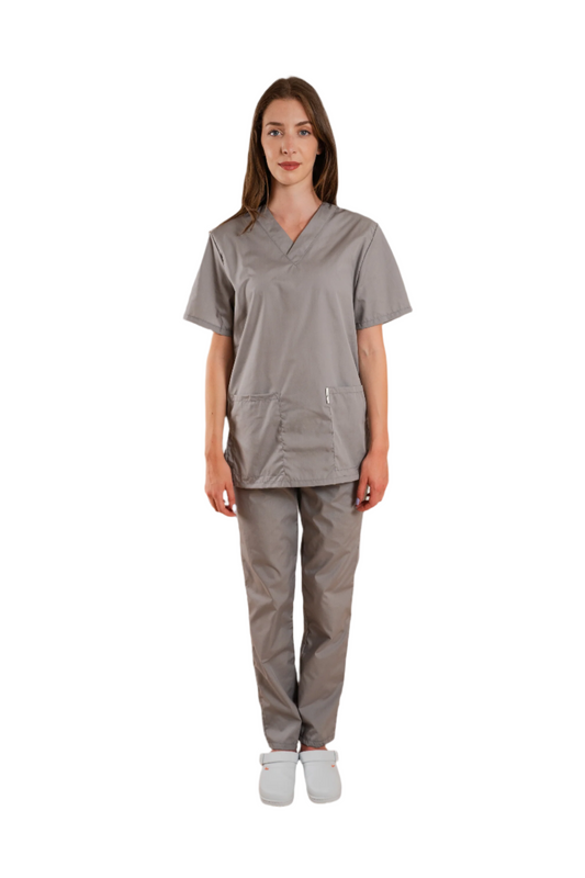 Bluza medicala gri unisex poplin 115gr Albert