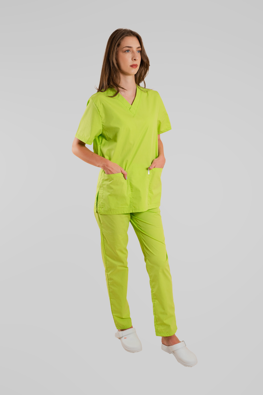 Costum medical unisex poplin 115g verde Albert