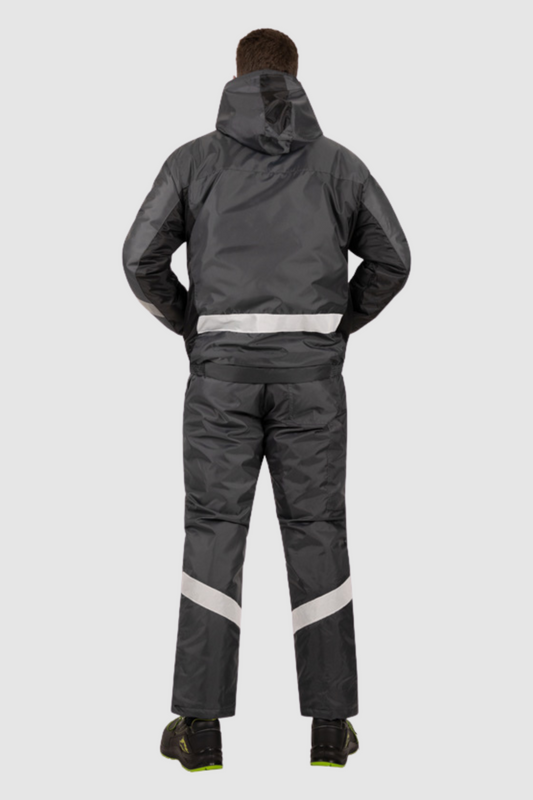Costum iarna impermeabil matlasat reflectorizant Oxford gri Atom