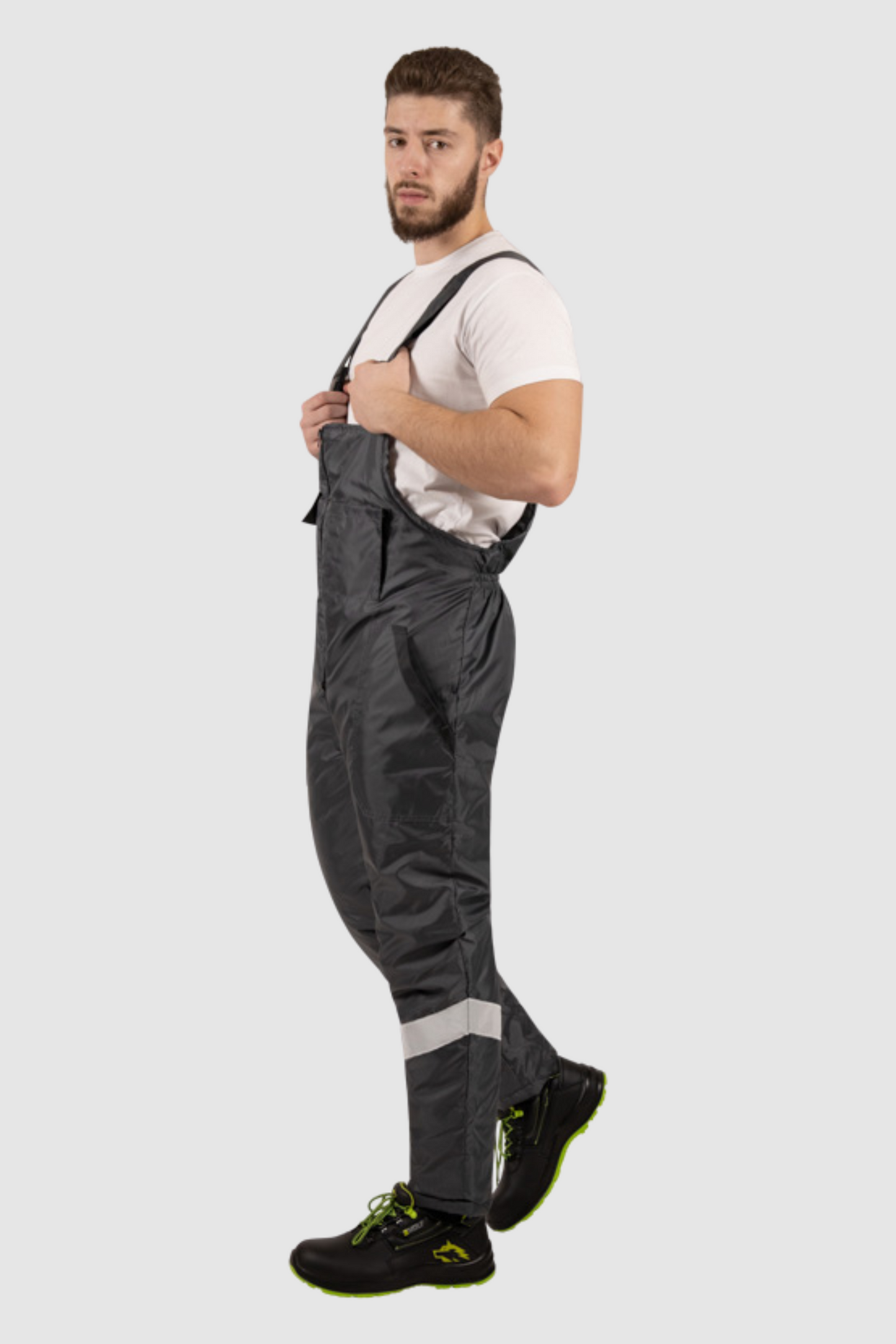 Costum iarna impermeabil matlasat reflectorizant Oxford gri Atom