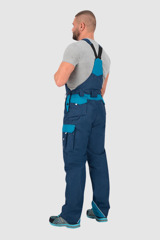 Costum iarna impermeabil matlasat poliester bleumarin Braver