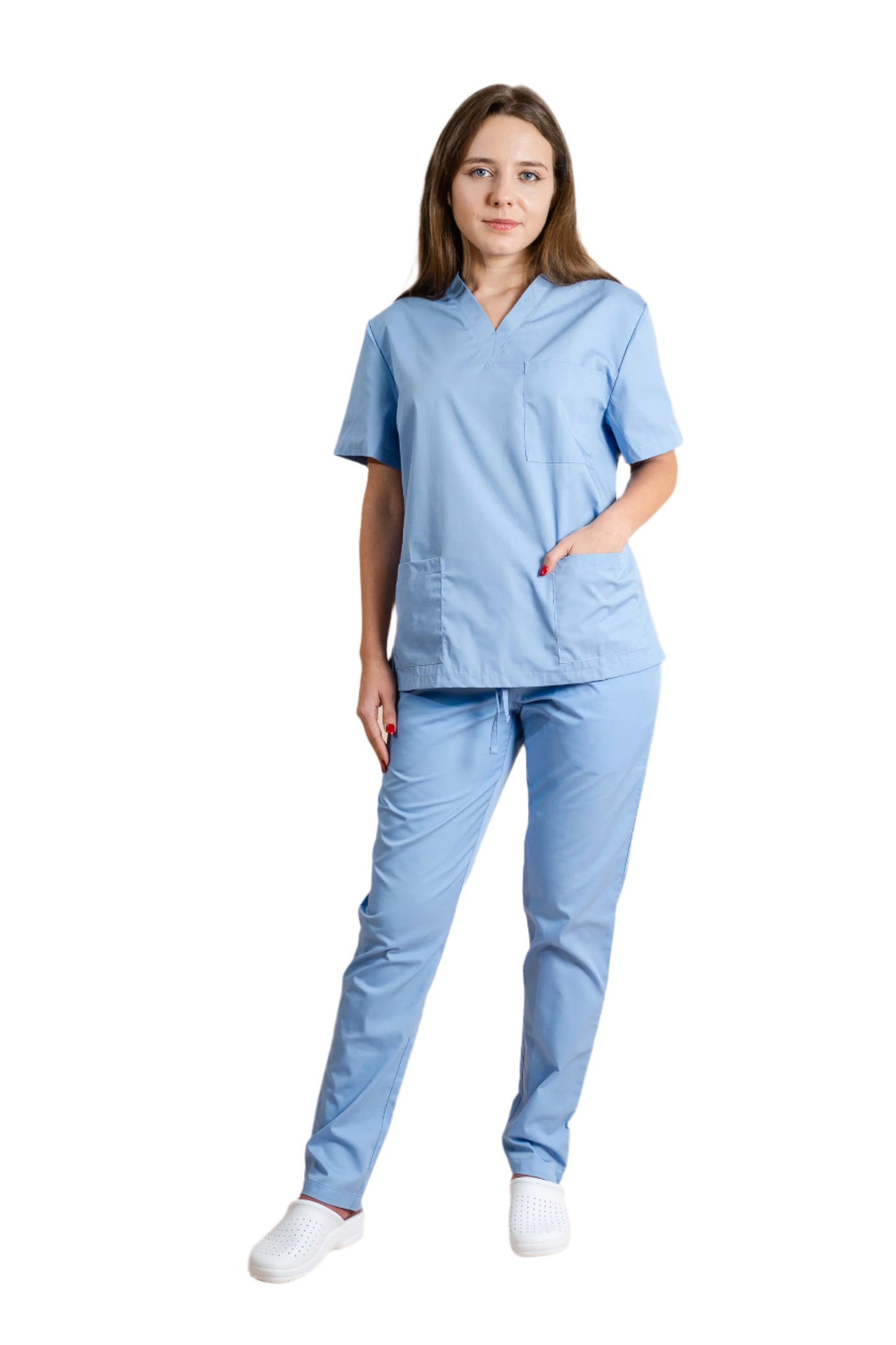 Costum medical tercot 110g albastru medical unisex Cesare