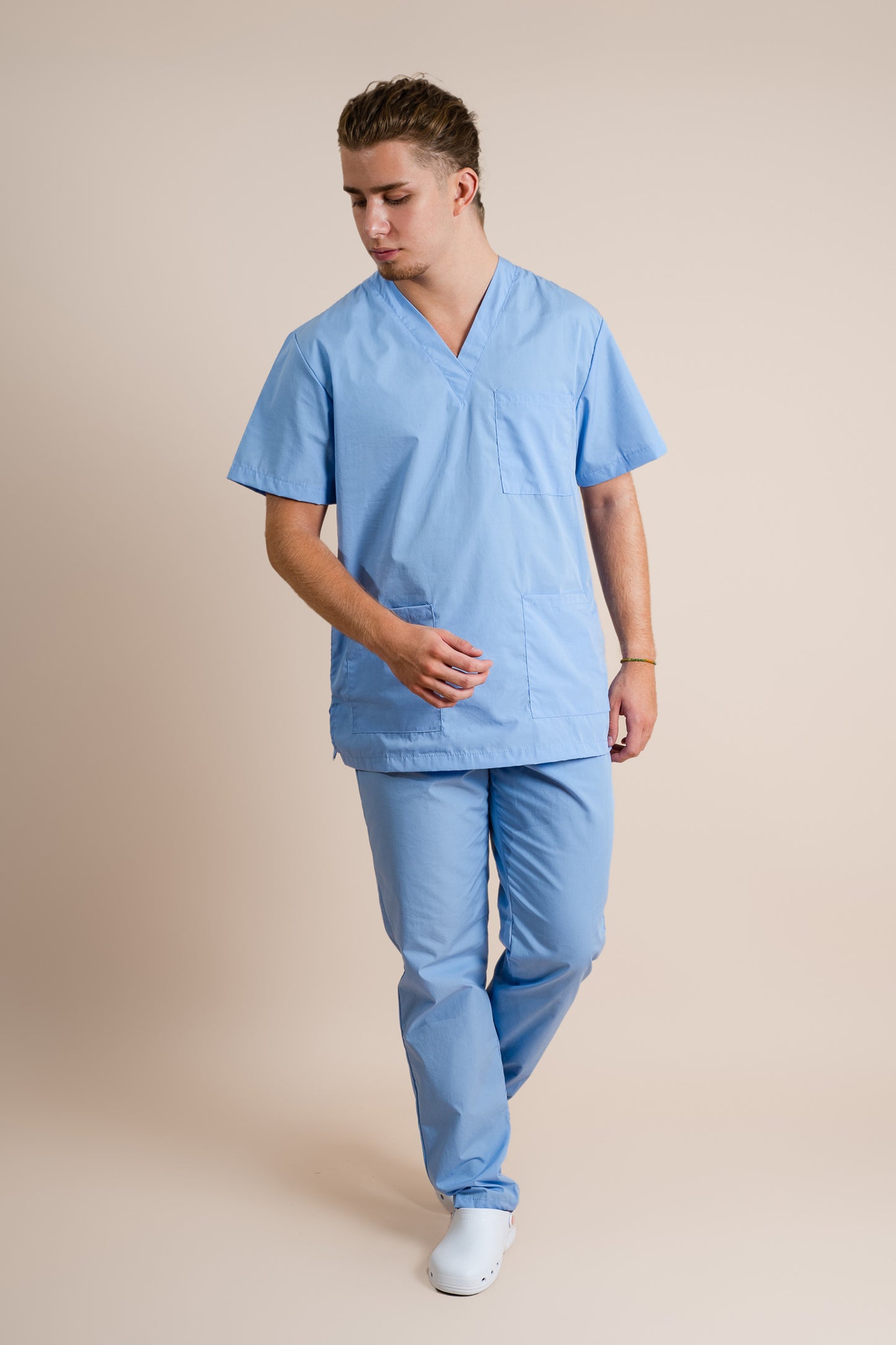 Costum medical tercot 110g albastru medical unisex Cesare