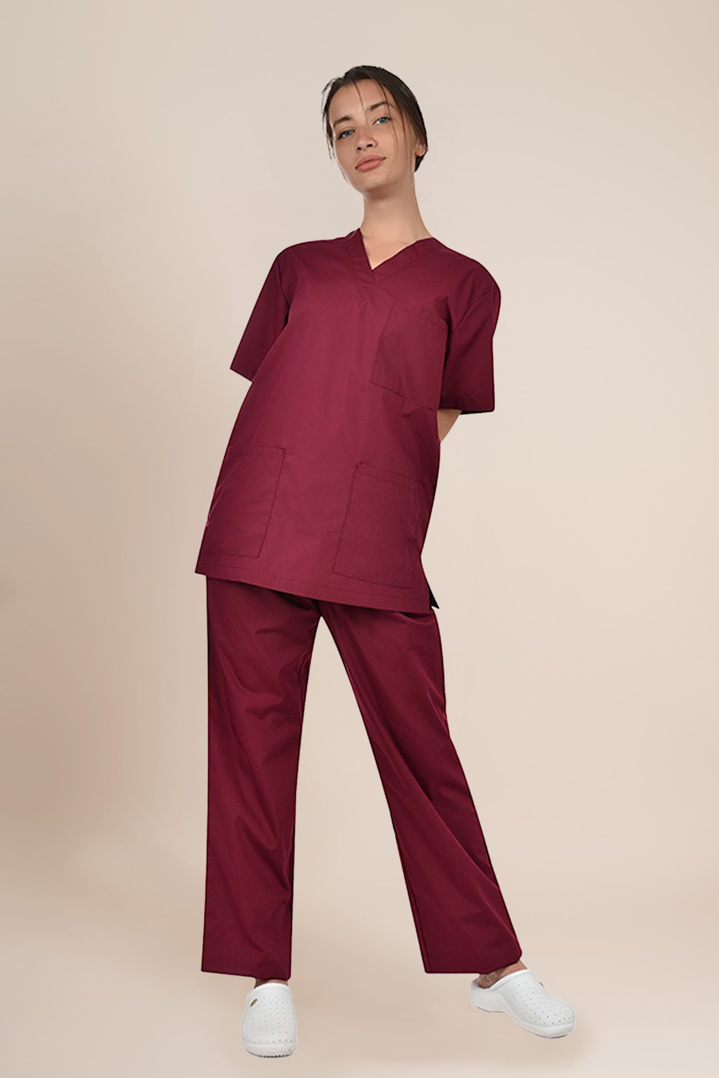Costum medical tercot 110g bordeaux unisex Cesare