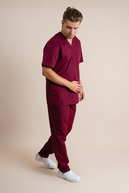 Costum medical tercot 110g bordeaux unisex Cesare